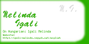 melinda igali business card